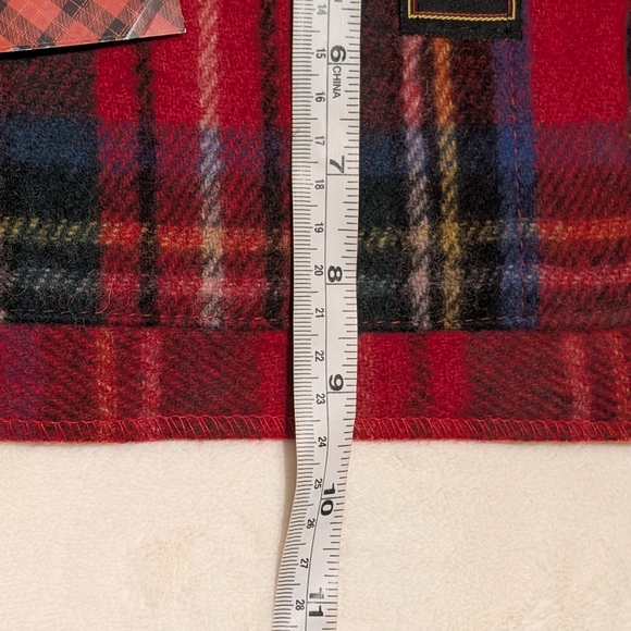 Patrick King Woollen Co. Red Plaid Scottish Scarf. NWT - Picture 5 of 5